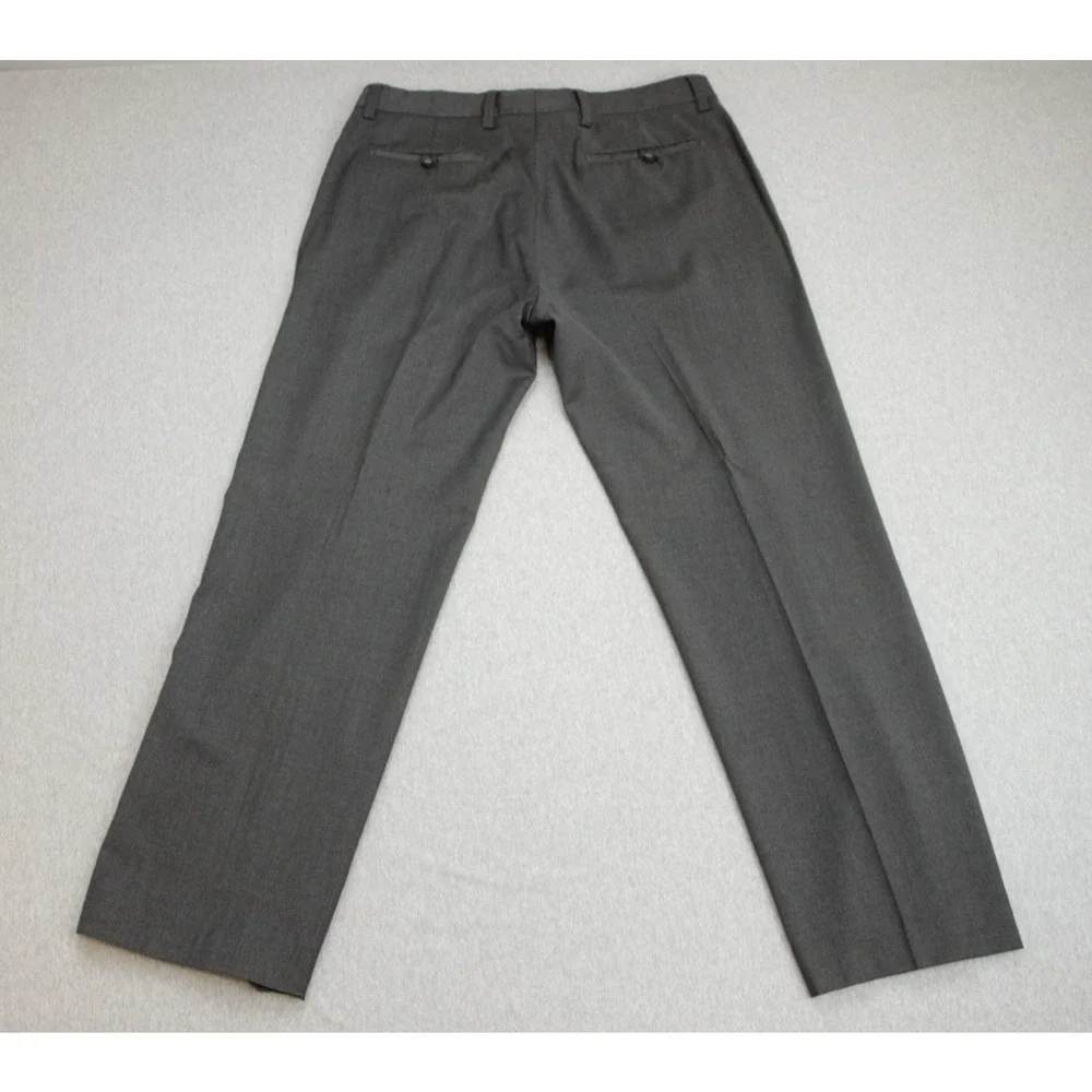 Banana Republic Pants Mens 34‎ x 30 Gray 100% Wool Straight Leg Pleated